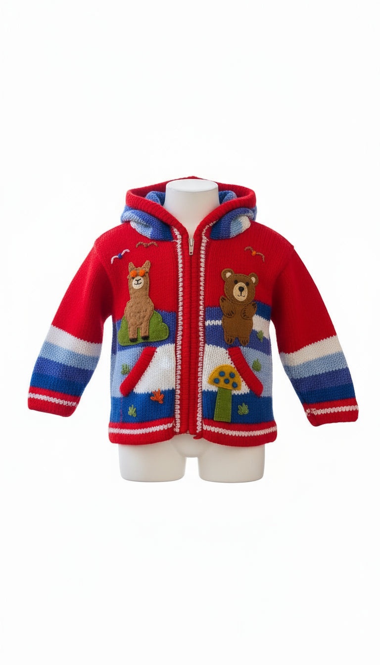 Wool and Cotton coat made in Peru.