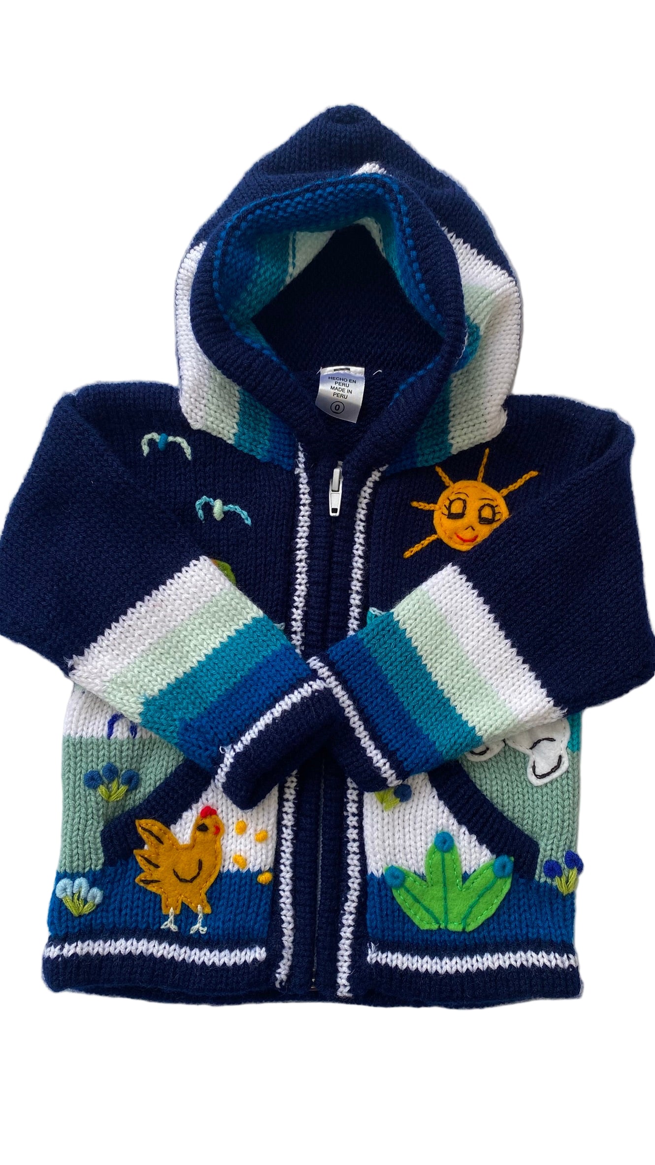 Wool and Cotton coat made in Peru.