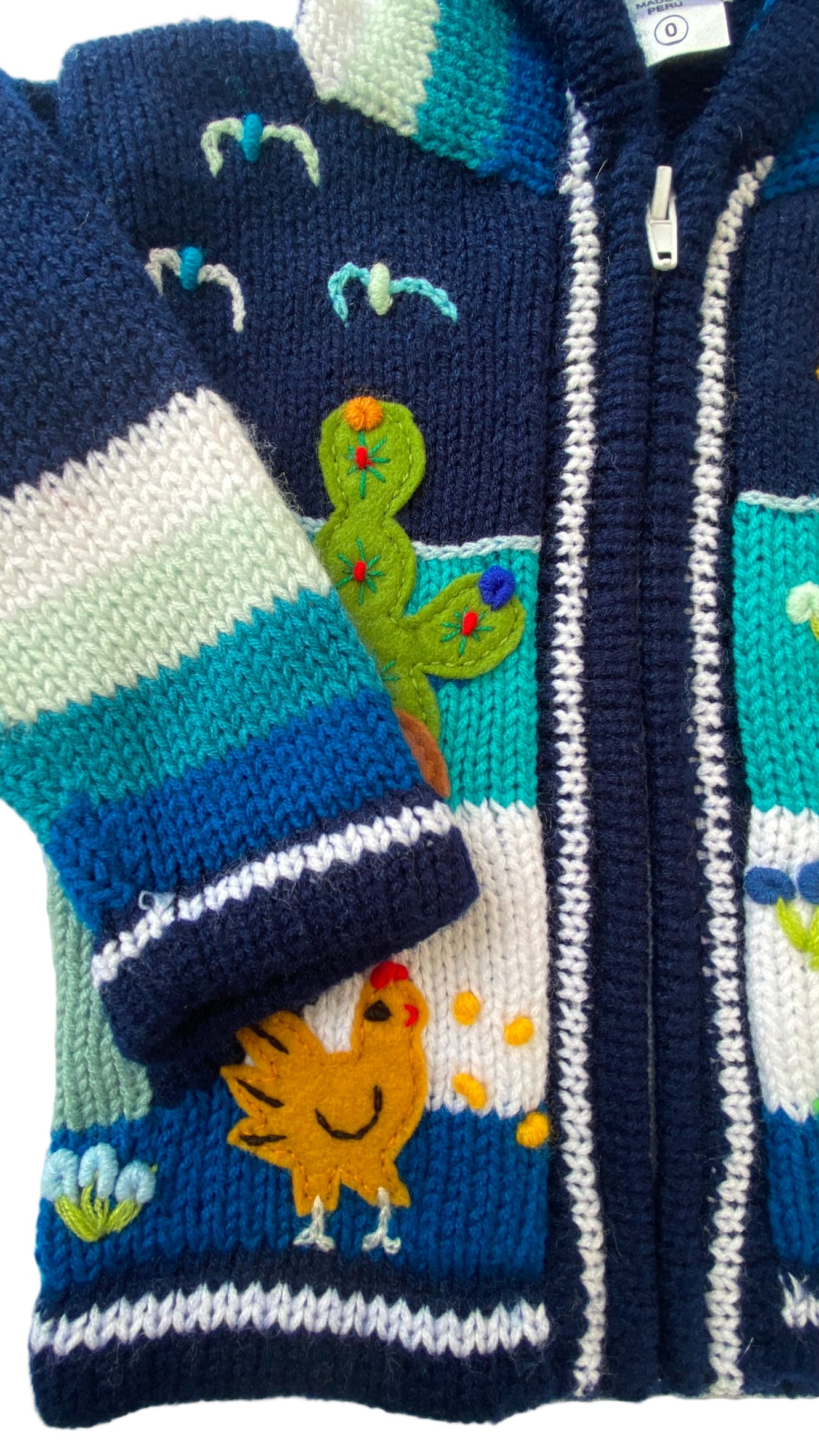 Wool and Cotton coat made in Peru.