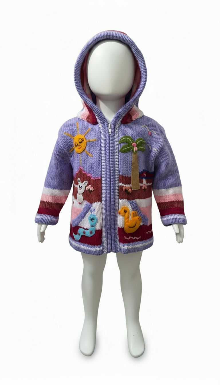 Wool and Cotton coat made in Peru.