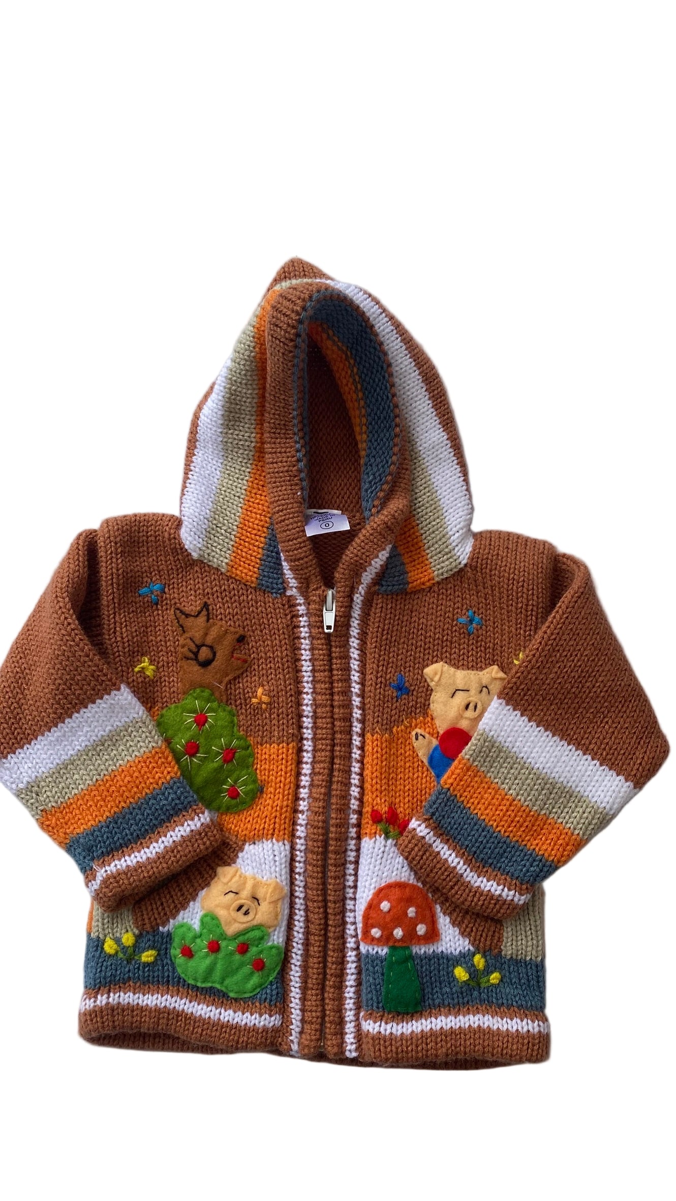 Wool and Cotton coat made in Peru.
