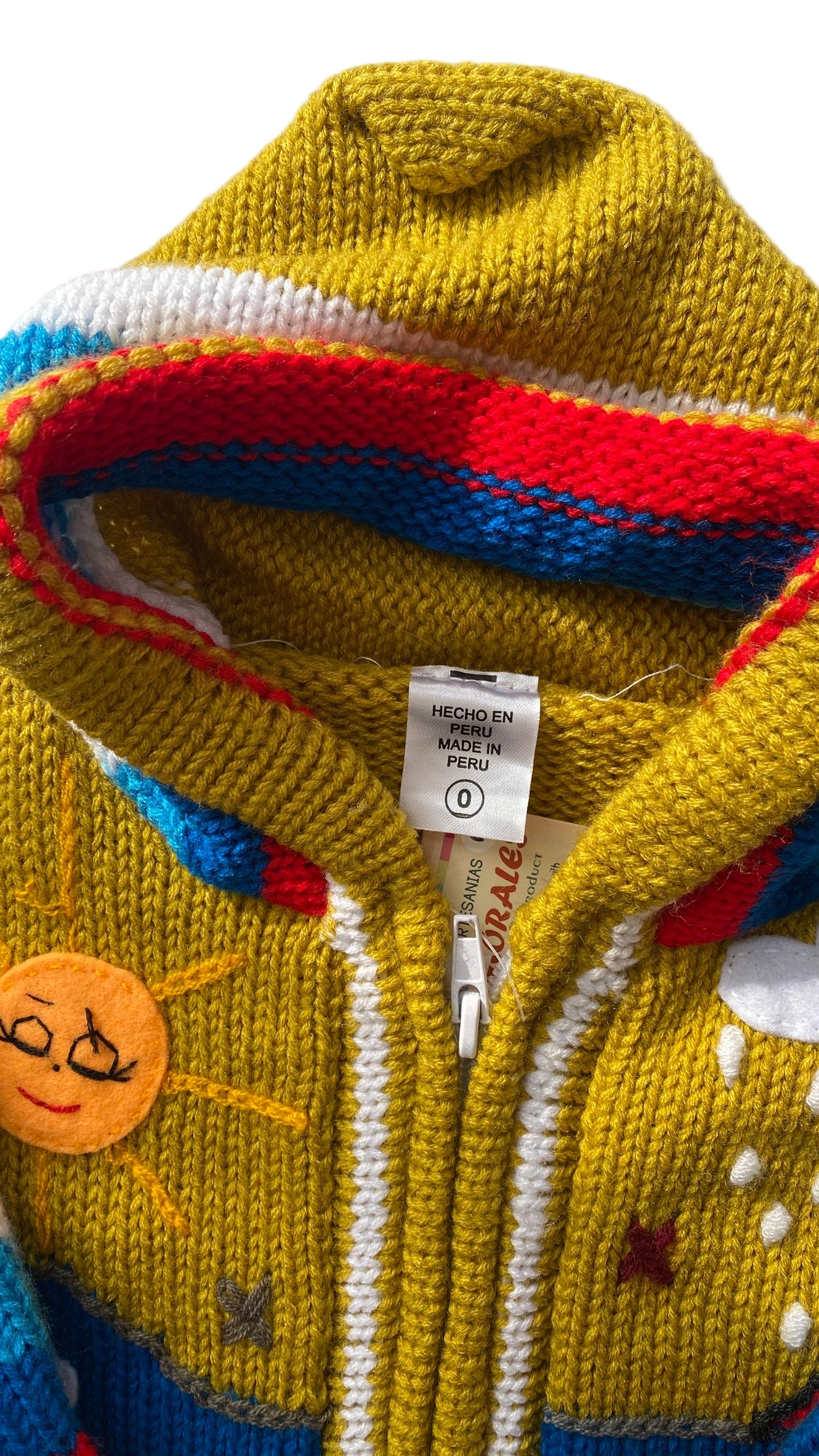 Wool and Cotton coat made in Peru.
