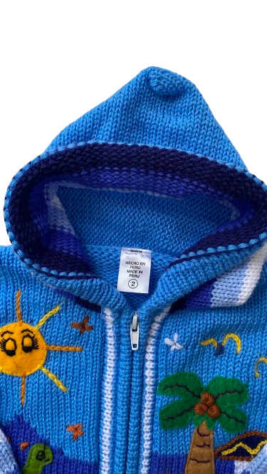 Wool and Cotton coat made in Peru.
