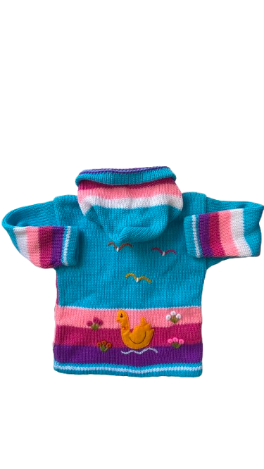 Wool and Cotton coat made in Peru.