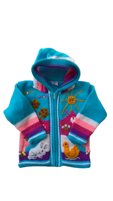 Wool and Cotton coat made in Peru.