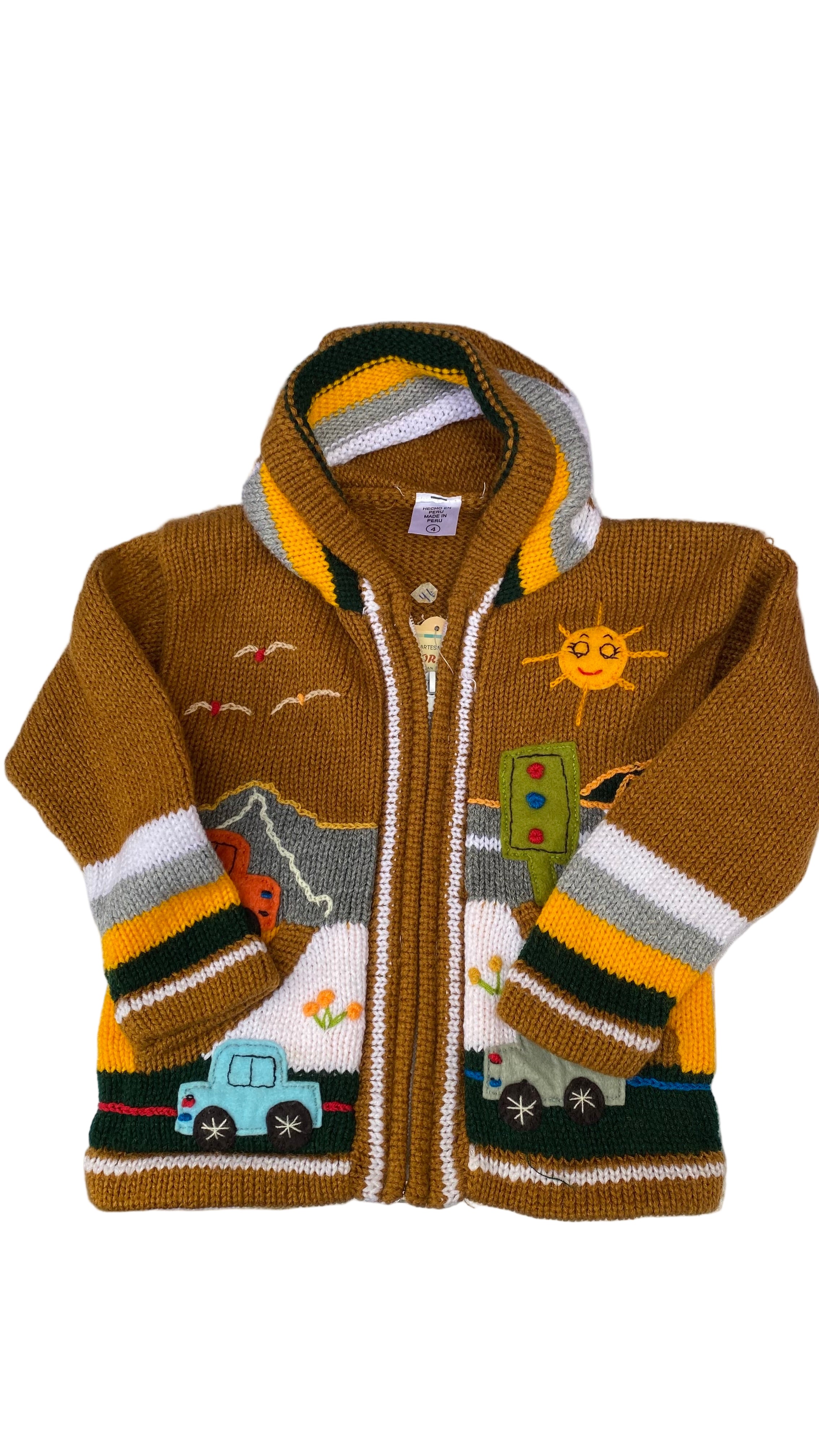 Wool and Cotton coat made in Peru.