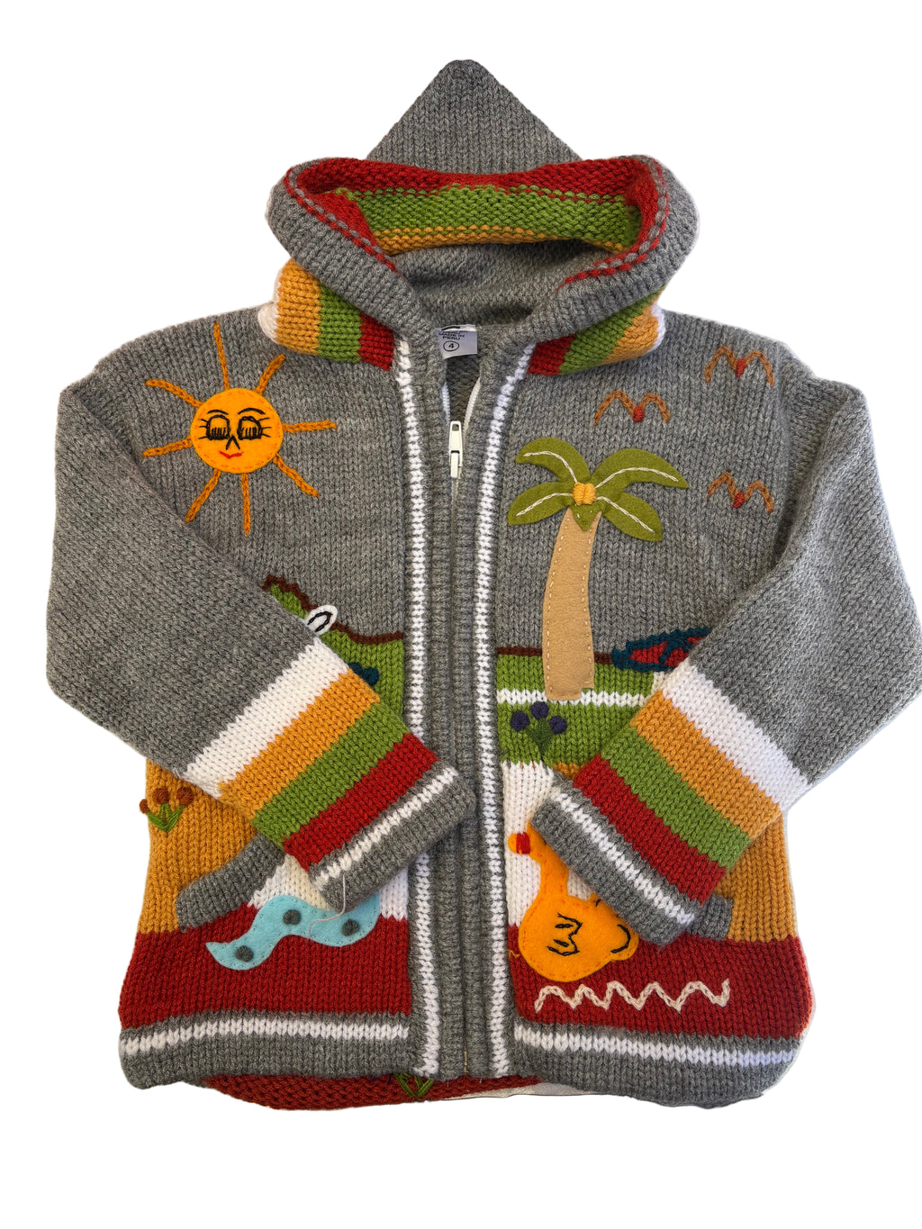 Wool and Cotton coat made in Peru.