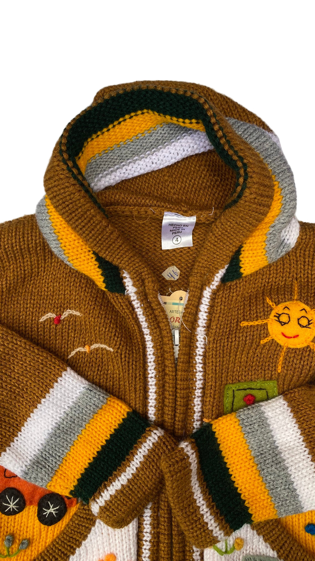 Wool and Cotton coat made in Peru.