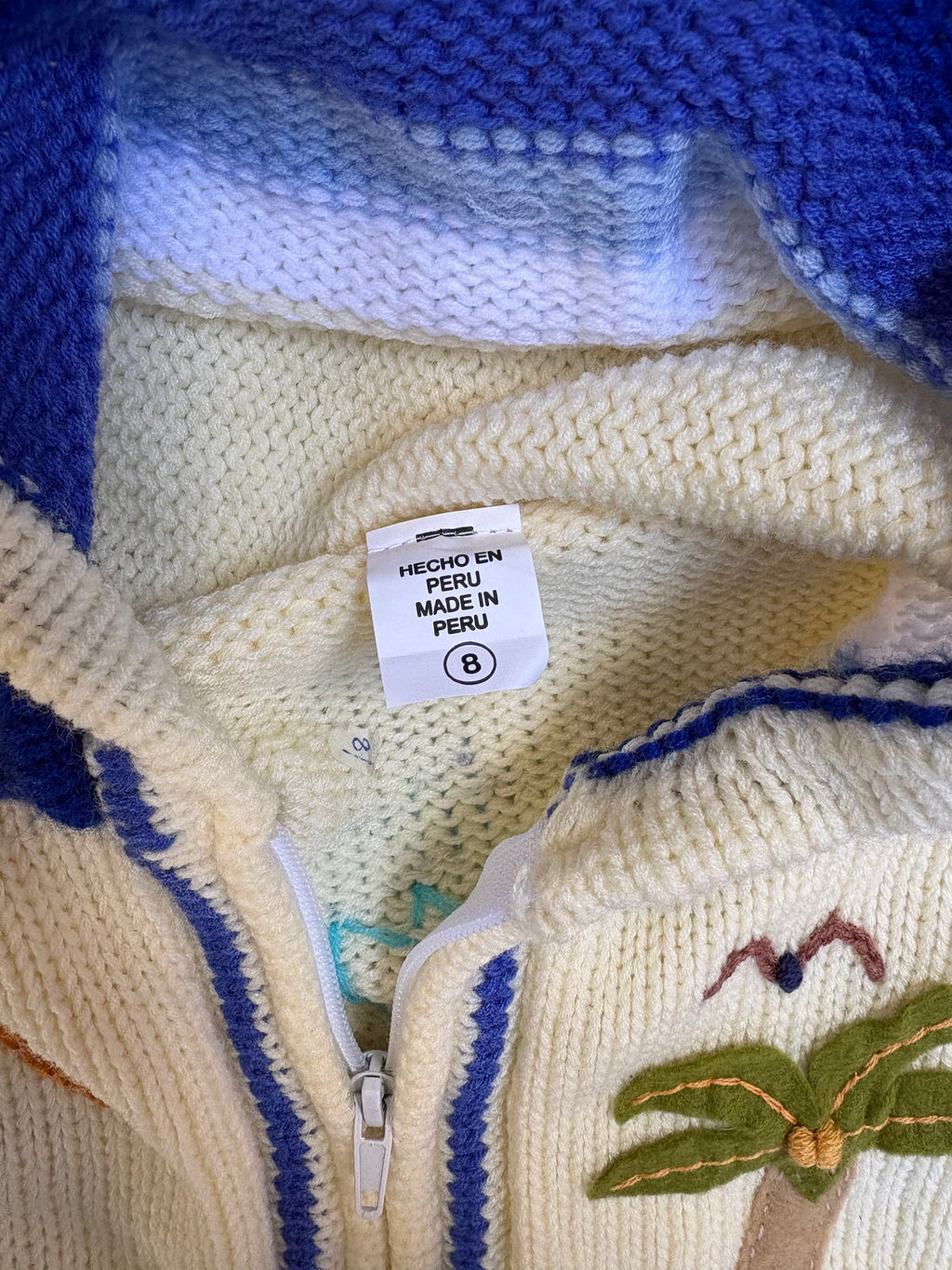 Wool and Cotton coat made in Peru.