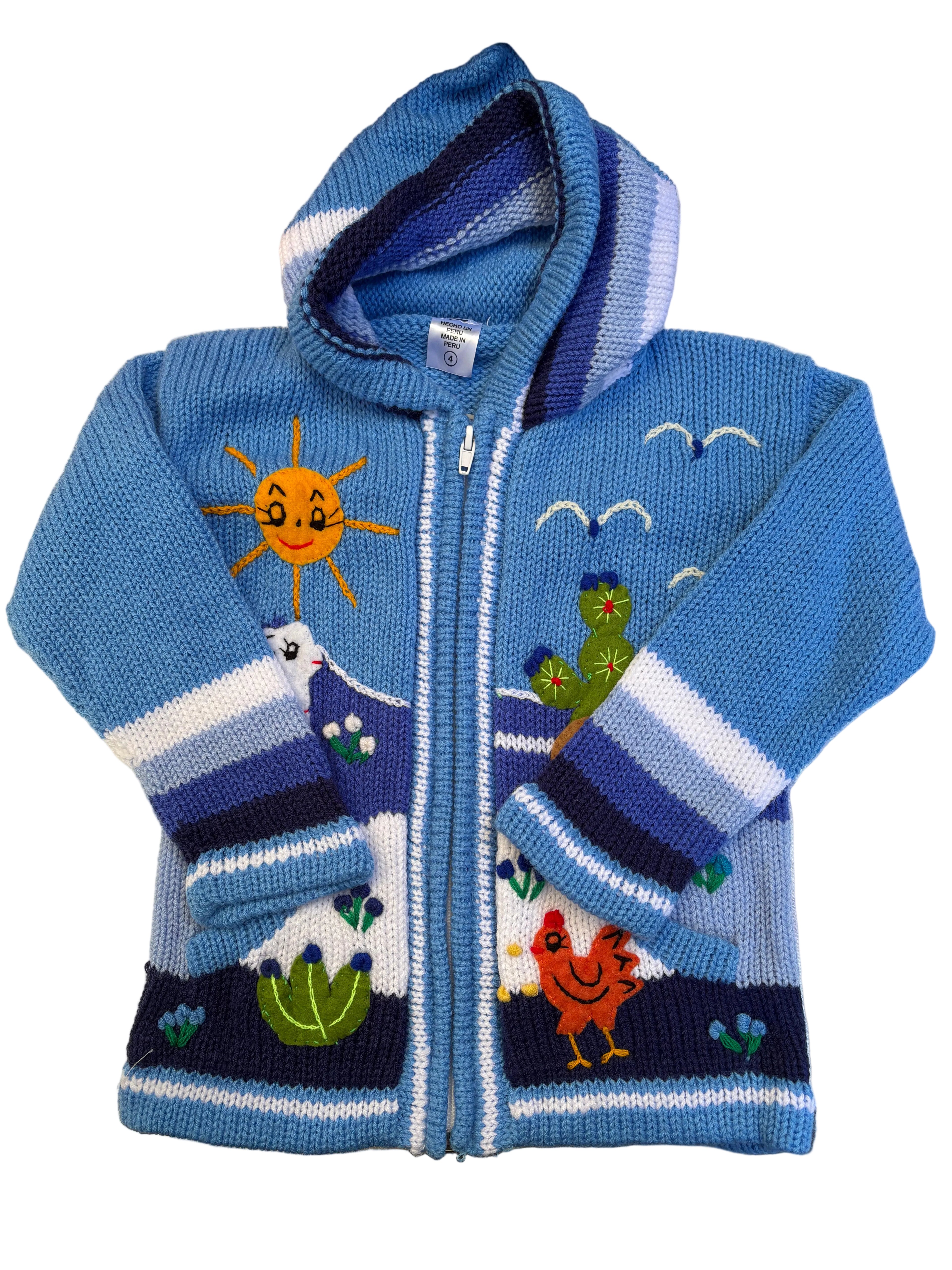 Wool and Cotton coat made in Peru.