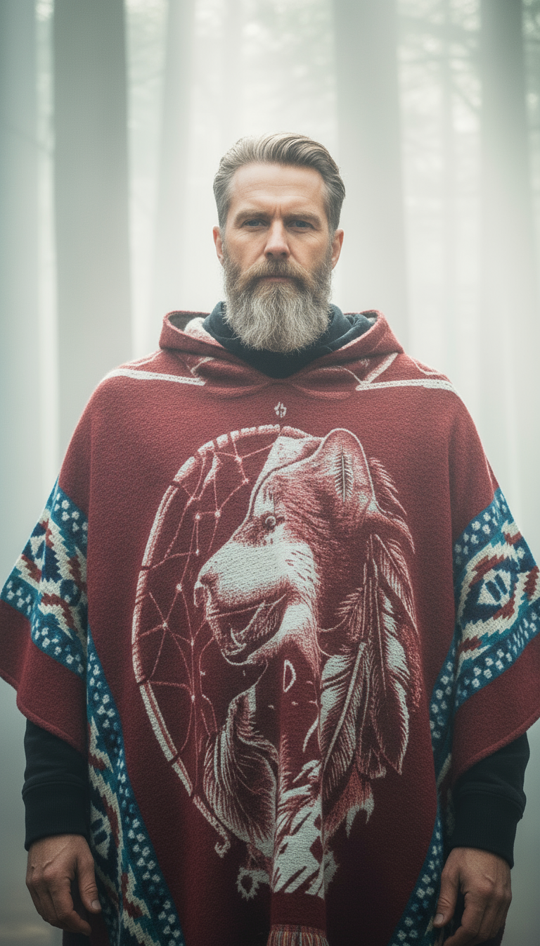 ANDEAN PONCHO BLUE